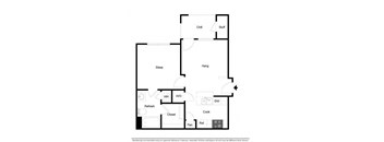 1 bed 1 bath floorplan