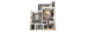 1 bedroom 1 bathroom floorplan