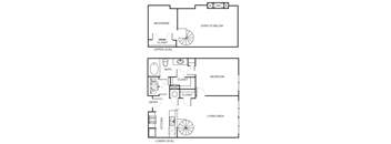 1 Bedroom 1 Bathroom Floor Plan A1D