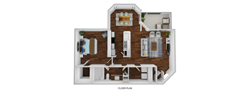 Floor plan 1 bed 1 bath