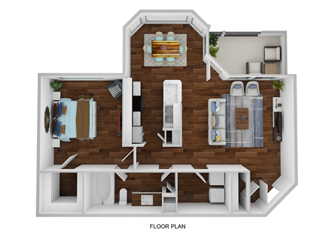 Floor plan 1 bed 1 bath