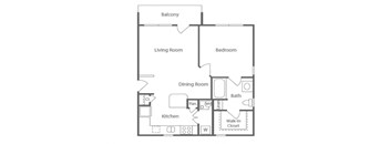 1 bedroom 1 bathroom floorplan