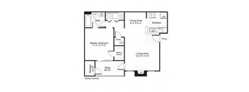 1 bed 1 bath B at Paces Pointe Apartment Homes, Matthews, 28105