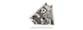 One bedroom floorplan