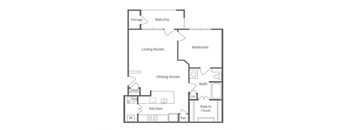 1 bedroom 1 bathroom floorplan