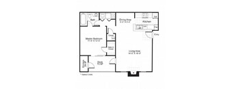 1 bed 1 bath C at Paces Pointe Apartment Homes, Matthews, North Carolina
