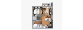 Corrected A FP One Bedroom One Bathroom Floorplan 824