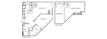 1 Bedroom 1 Bathroom Floor Plan A3D
