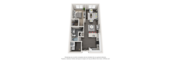 One bedroom floorplan