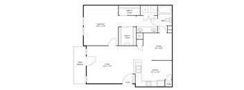 1 bedroom 1 bathroom floorplan
