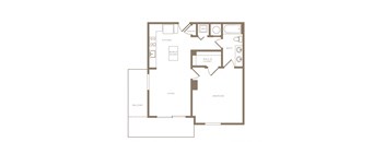 one bedroom floorplan A9 762 sf