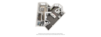 One bedroom floorplan