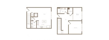 A9L 1 bed and 1 bath floor plan