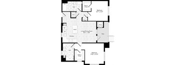 ACG2_2C-R_1051 2 Bedroom 2 Bathroom Floor Plan