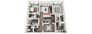 Two bedroom floorplan