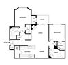 B1 Floor Plan 1033 Sqft 2 Bedroom 2 Bath