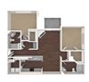 B5 Floor Plan 1111 Sqft 2 Bedroom 2 Bath