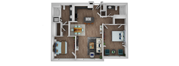 Aggie two bedroom floorplan