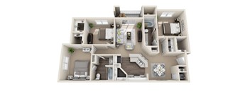 Clinton 3 bedroom floor plan