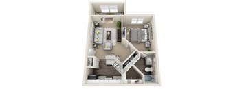 Jefferson 1 bedroom floor plan