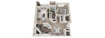 Madison 1 bedroom floor plan