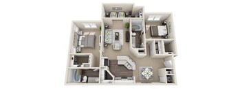 Reagan 2 bedroom floor plan