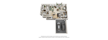 3 bedroom 2 bathroom floorplan
