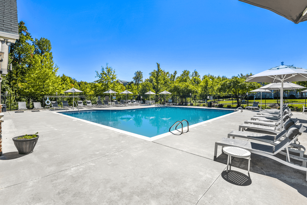 Extensive Resort Inspired Pool Deck at Ashley Court Apartments, Charlotte, NC