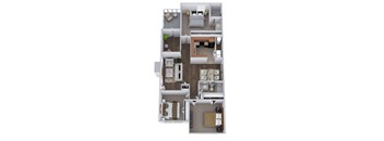 bedroom floor plan an in 3d