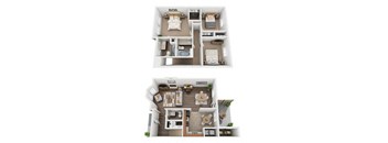 3 bedroom 3 bathroom floorplan