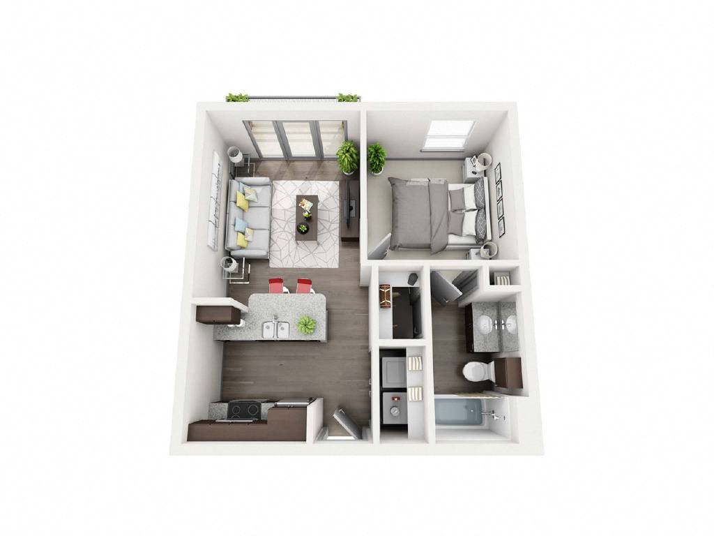 Athens layout One Bedroom One Bath