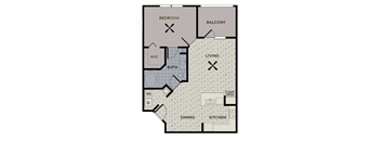 a floor plan of a bedroom apartment with a bathroom and a living room