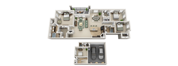 4 bedroom 3 bathroom floorplan