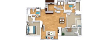Floor Plan 2 Bed 2 Bath 1081 sqft