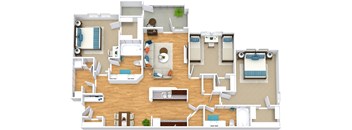 Floor Plan 3 Bed 2 Bath 1390 sqft