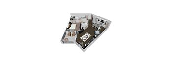 1 bedroom 1 bathroom floorplan