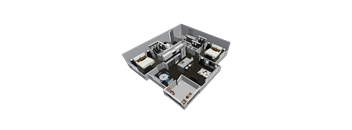 2 bedroom 2 bathroom floorplan