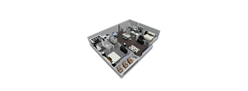 2 bedroom 2 bathroom floorplan