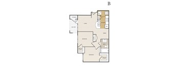 a floor plan of a house with a bedroom and a living room