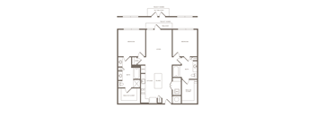 Two Bedroom Two Bathroom Floorplan 1224