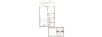 Two Bedroom Two Bathroom Floorplan 1114