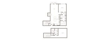 Two Bedroom Two Bathroom Floorplan 1268
