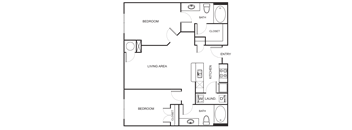 2 Bedroom 2 Bathroom Floor Plan BOC