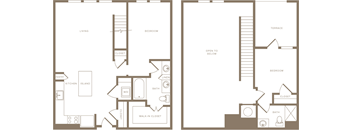 Two Bedroom Two Bathroom Floorplan 1057