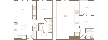 Two Bedroom Two Bathroom Floorplan 1115