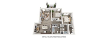 two bedroom floorplan