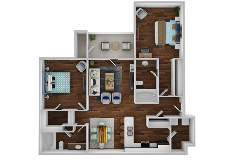 Floor plan 2 bed 2 bath