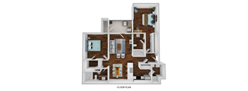 Floor plan 2 bed 2 bath