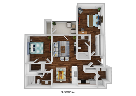 Floor plan 2 bed 2 bath