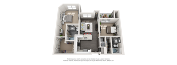 Two bedroom floorplan